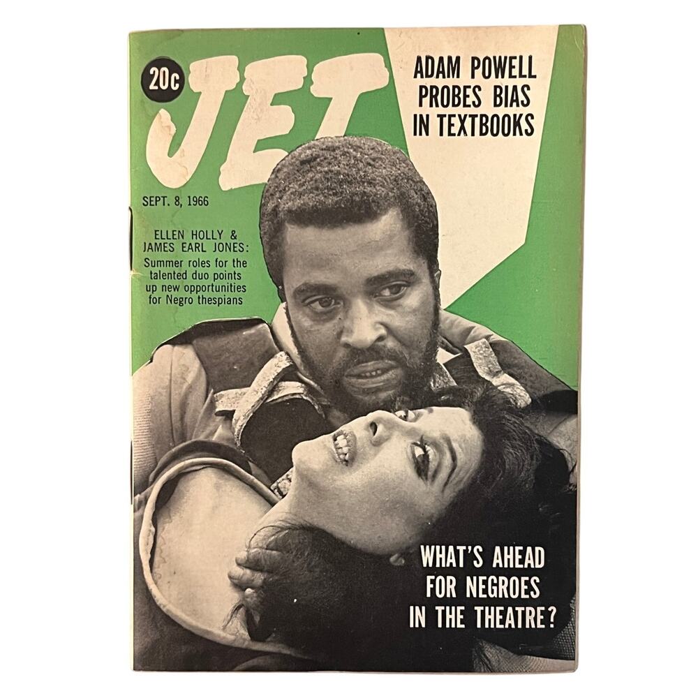 1966 JET Magazine James Earl Jones Ellen Holly Adam Clayton Powell Sept 8